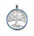 Sterling Silver with Opal Tree of Life Pendant